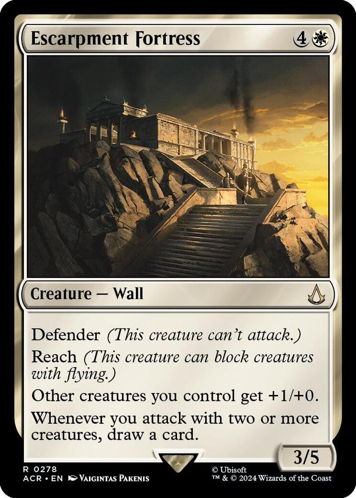 Escarpment Fortress 278 card from Universes Beyond: Assassin's Creed