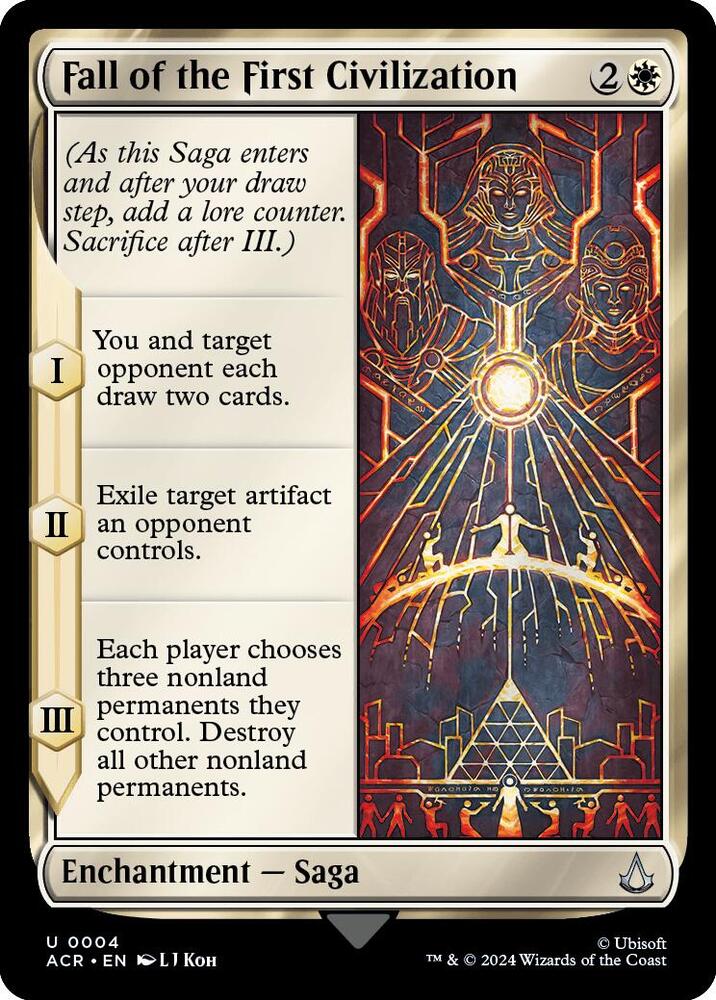 Fall of the First Civilization 4 card from Universes Beyond: Assassin's Creed