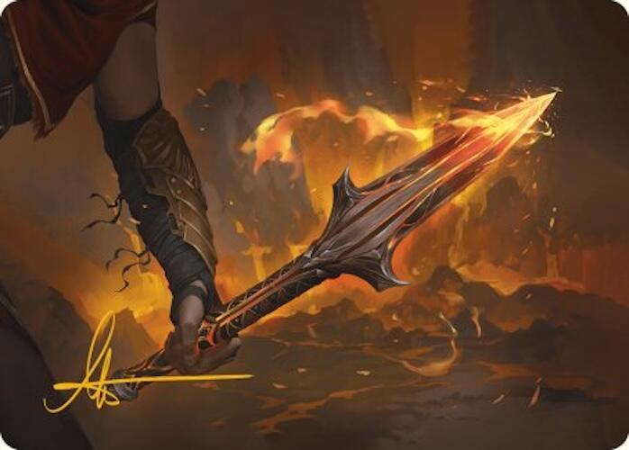 The Spear of Leonidas Art Card (Gold-Stamped Signature) 4 card from Art Series: Universes Beyond: Assassin's Creed