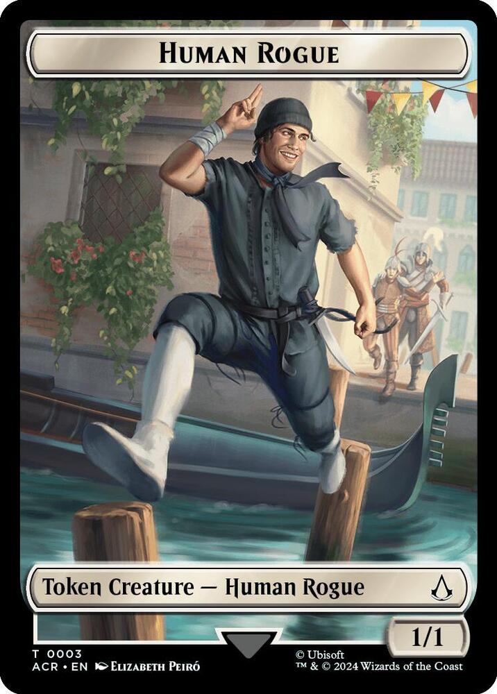 Human Rogue Token 3 card from Universes Beyond: Assassin's Creed