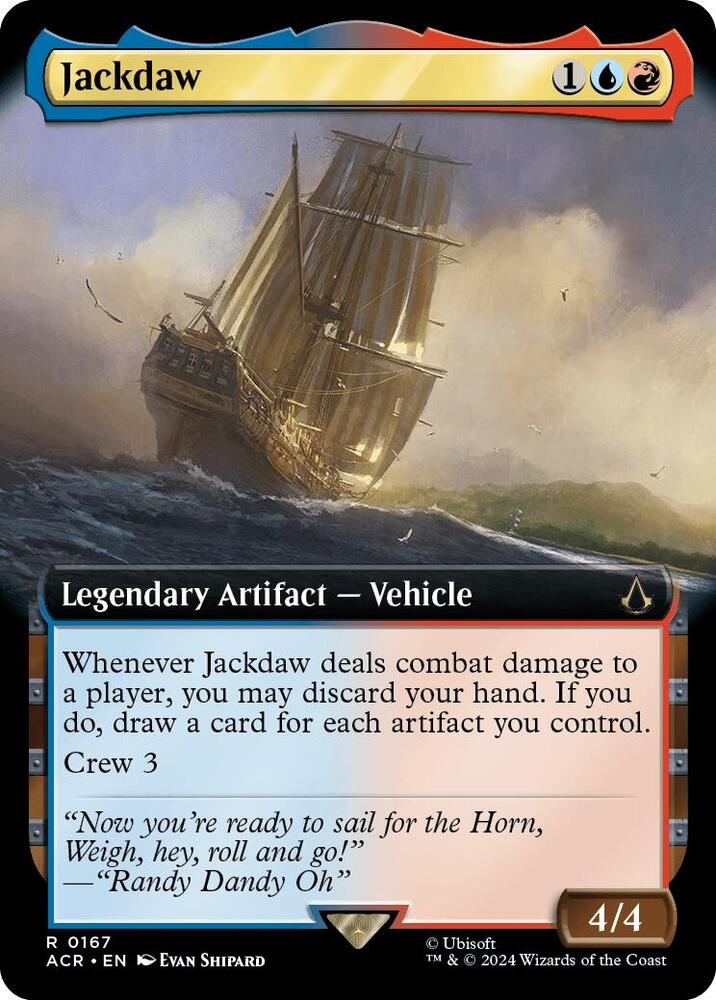Jackdaw (Extended Art) 167 card from Universes Beyond: Assassin's Creed