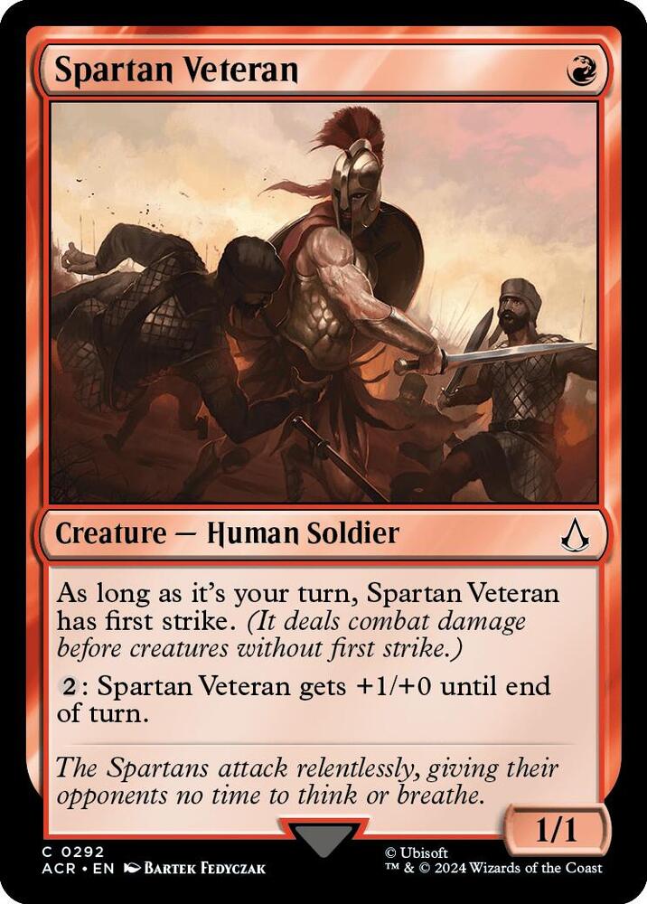 Spartan Veteran 292 card from Universes Beyond: Assassin's Creed