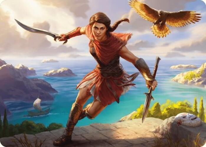 Kassandra, Eagle Bearer Art Card 6 card from Art Series: Universes Beyond: Assassin's Creed