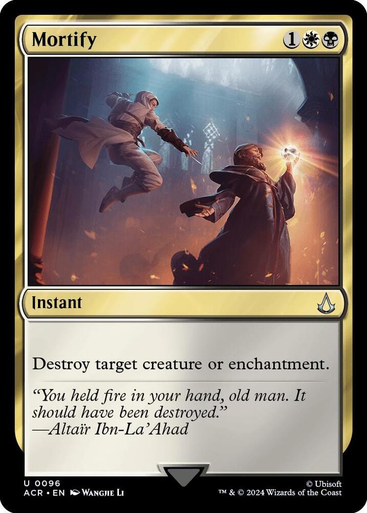 Mortify 96 card from Universes Beyond: Assassin's Creed