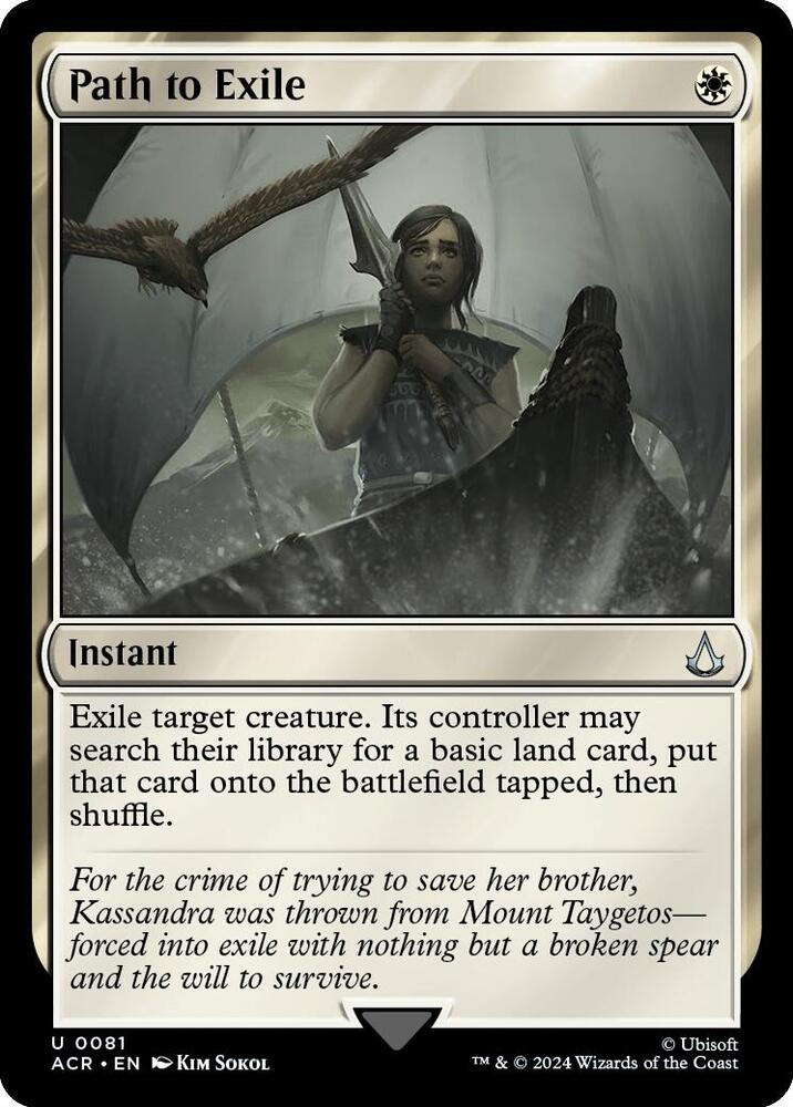 Path to Exile 81 card from Universes Beyond: Assassin's Creed