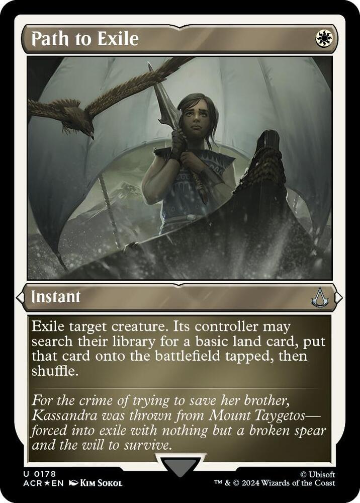 Path to Exile (Foil Etched) 178 card from Universes Beyond: Assassin's Creed