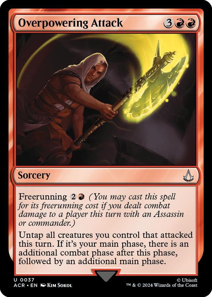 Overpowering Attack 37 card from Universes Beyond: Assassin's Creed