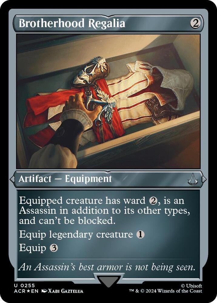 Brotherhood Regalia (Foil Etched) 255 card from Universes Beyond: Assassin's Creed