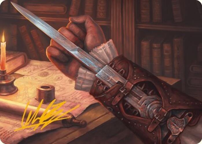 Hidden Blade Art Card (Gold-Stamped Signature) 9 card from Art Series: Universes Beyond: Assassin's Creed
