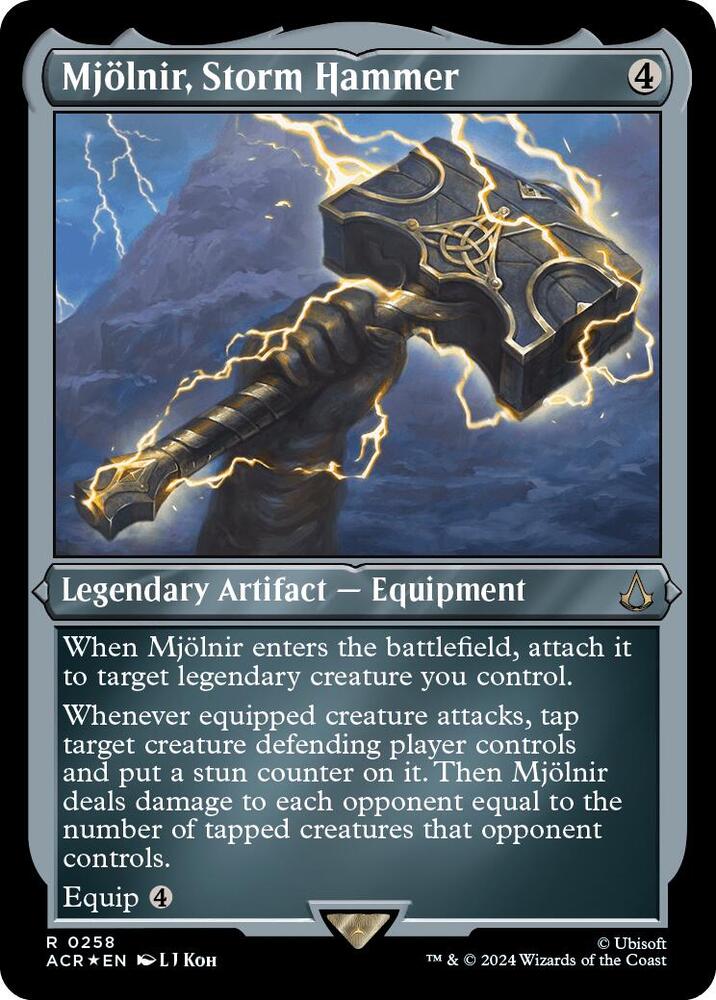 Mjolnir, Storm Hammer (Foil Etched) 258 card from Universes Beyond: Assassin's Creed