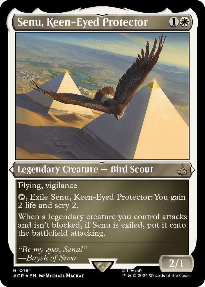 Senu, Keen-Eyed Protector (Foil Etched) 181 card from Universes Beyond: Assassin's Creed