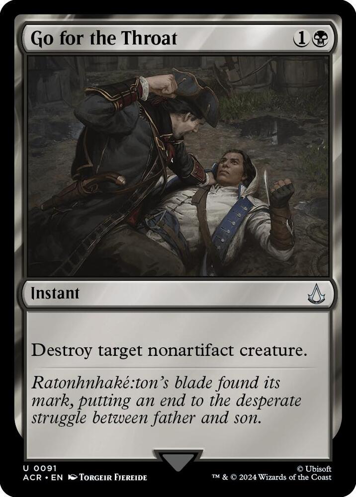 Go for the Throat 91 card from Universes Beyond: Assassin's Creed