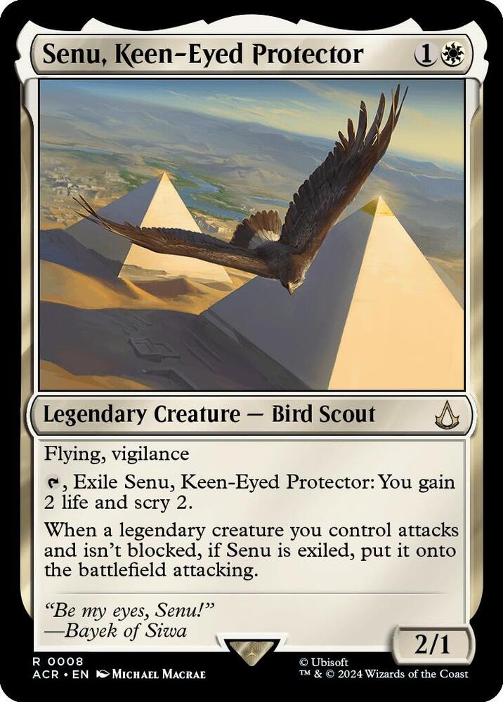 Senu, Keen-Eyed Protector 8 card from Universes Beyond: Assassin's Creed