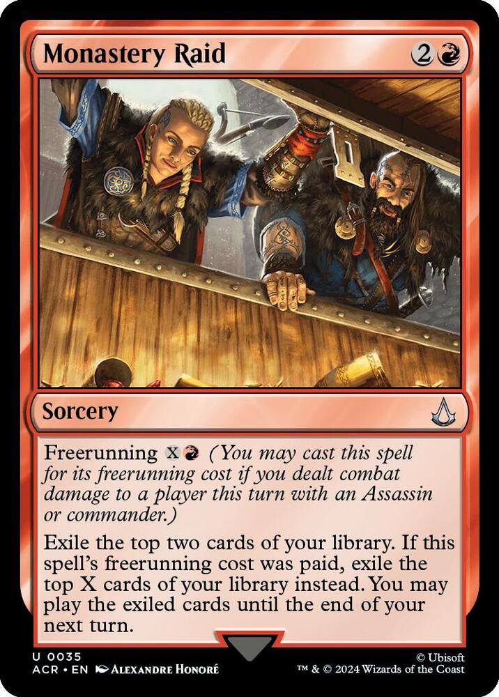 Monastery Raid 35 card from Universes Beyond: Assassin's Creed
