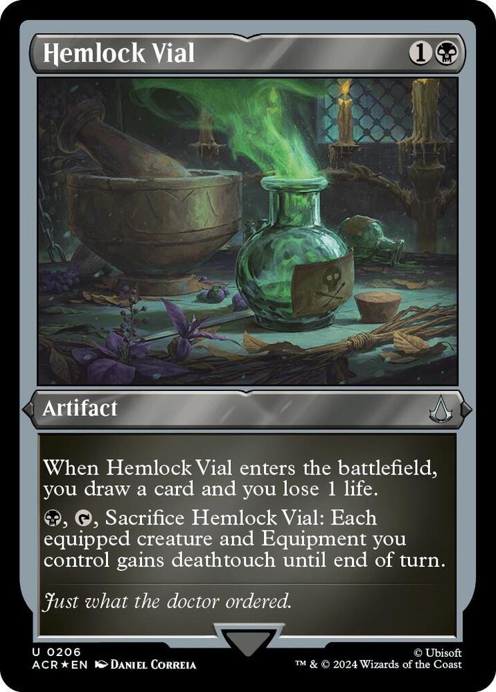 Hemlock Vial (Foil Etched) 206 card from Universes Beyond: Assassin's Creed