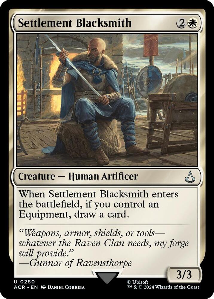 Settlement Blacksmith 280 card from Universes Beyond: Assassin's Creed