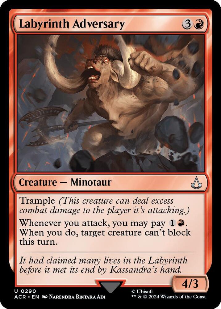 Labyrinth Adversary 290 card from Universes Beyond: Assassin's Creed