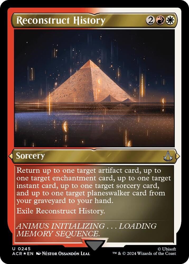 Reconstruct History (Foil Etched) 245 card from Universes Beyond: Assassin's Creed