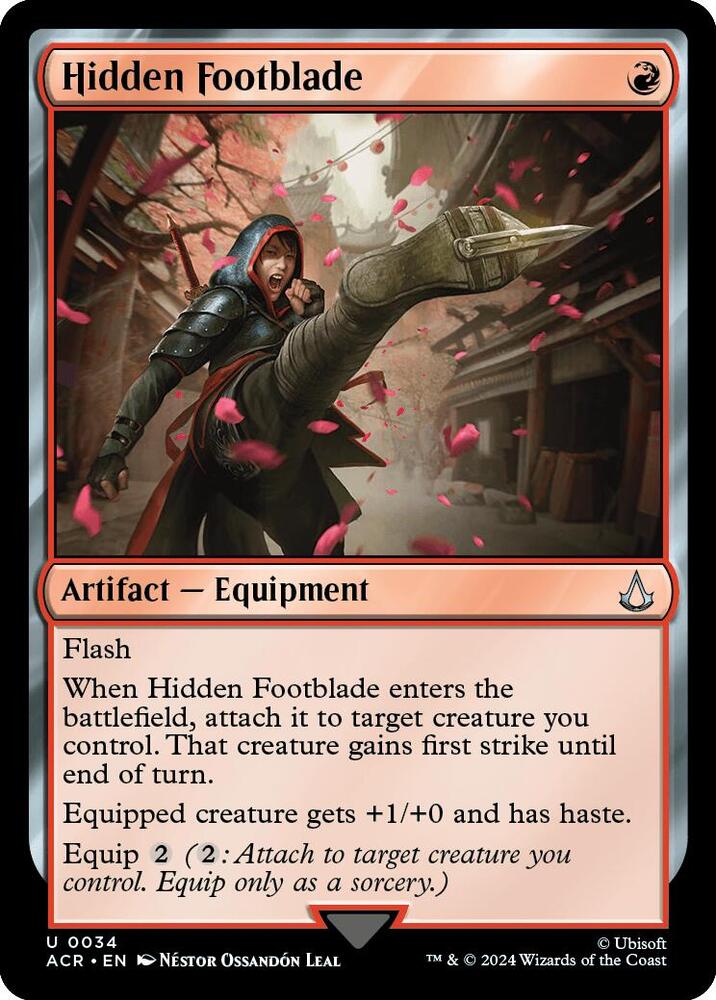 Hidden Footblade 34 card from Universes Beyond: Assassin's Creed
