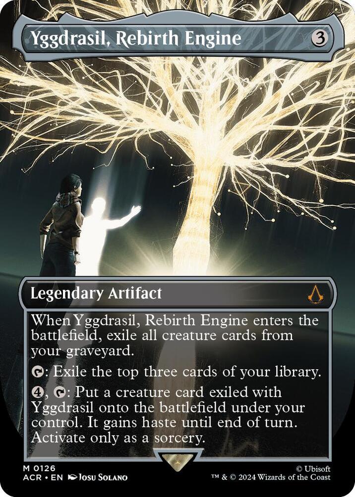 Yggdrasil, Rebirth Engine (Borderless) 126 card from Universes Beyond: Assassin's Creed