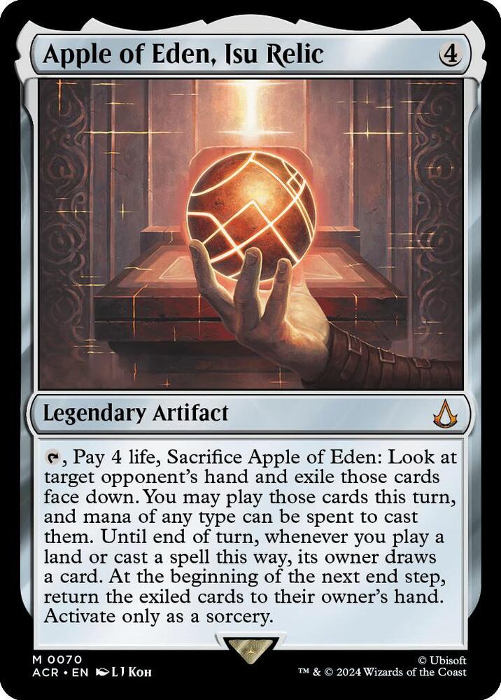 Apple of Eden, Isu Relic 70 card from Universes Beyond: Assassin's Creed