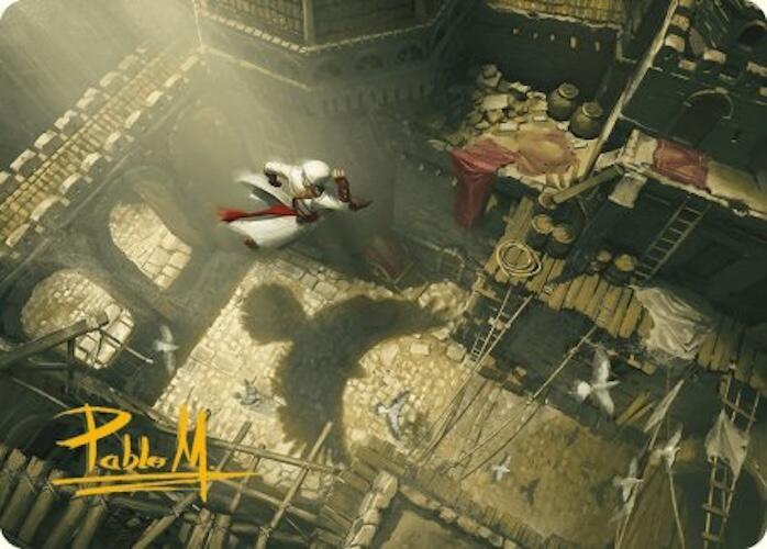 Rooftop Bypass Art Card (Gold-Stamped Signature) 20 card from Art Series: Universes Beyond: Assassin's Creed