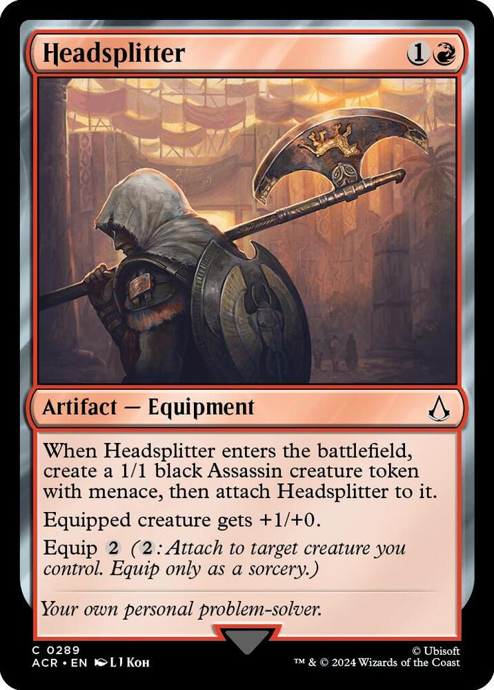 Headsplitter 289 card from Universes Beyond: Assassin's Creed