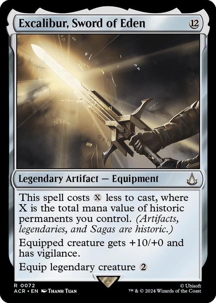 Excalibur, Sword of Eden 72 card from Universes Beyond: Assassin's Creed