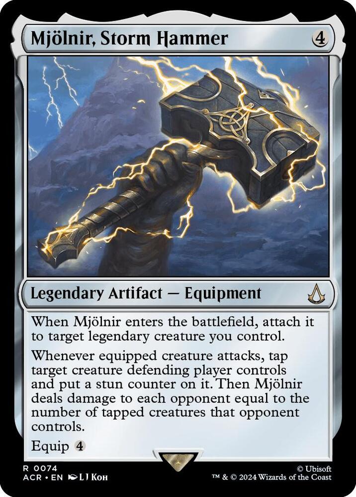 Mjolnir, Storm Hammer 74 card from Universes Beyond: Assassin's Creed