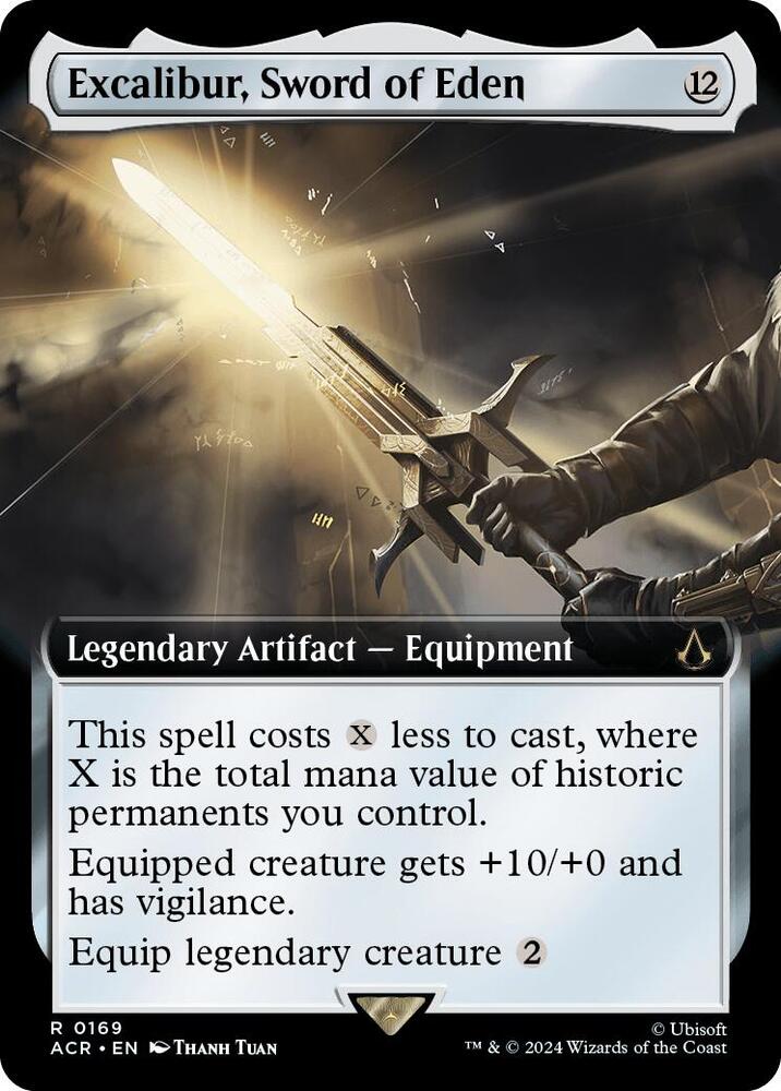 Excalibur, Sword of Eden (Extended Art) 169 card from Universes Beyond: Assassin's Creed