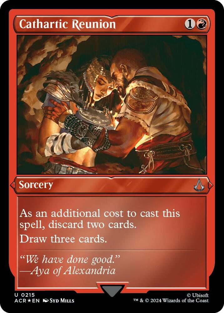 Cathartic Reunion (Foil Etched) 215 card from Universes Beyond: Assassin's Creed