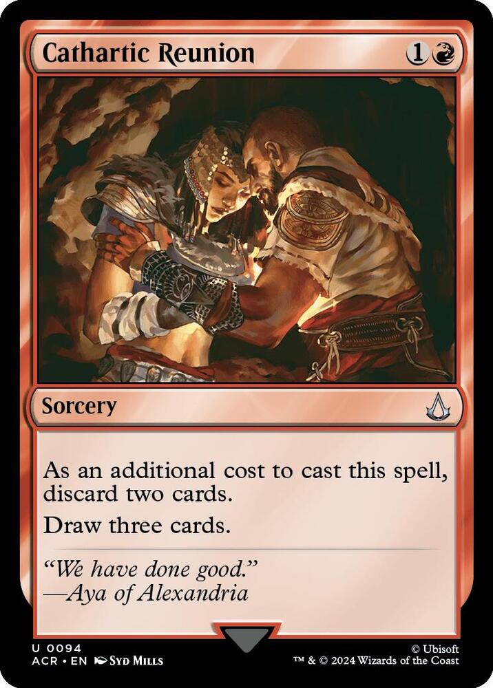 Cathartic Reunion 94 card from Universes Beyond: Assassin's Creed