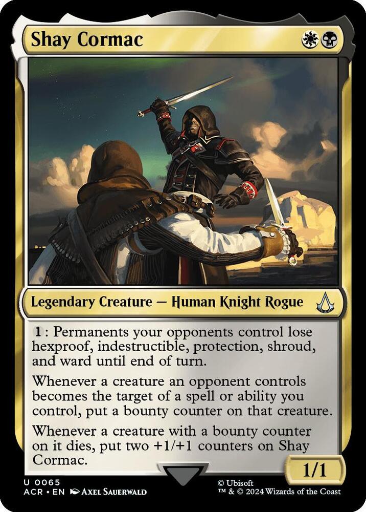 Shay Cormac 65 card from Universes Beyond: Assassin's Creed