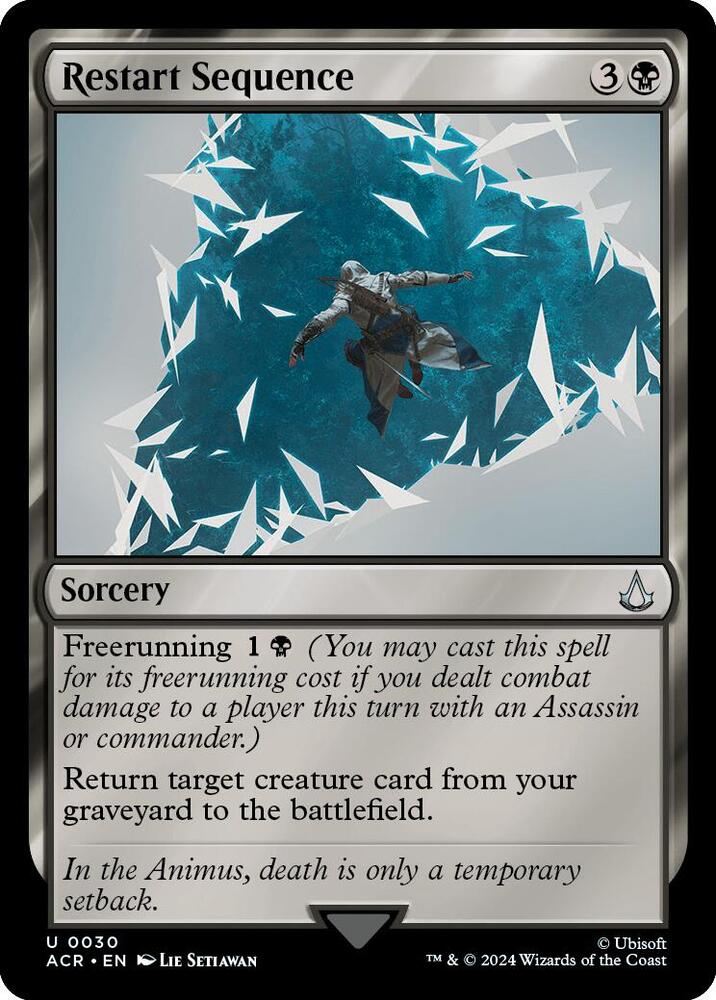 Restart Sequence 30 card from Universes Beyond: Assassin's Creed