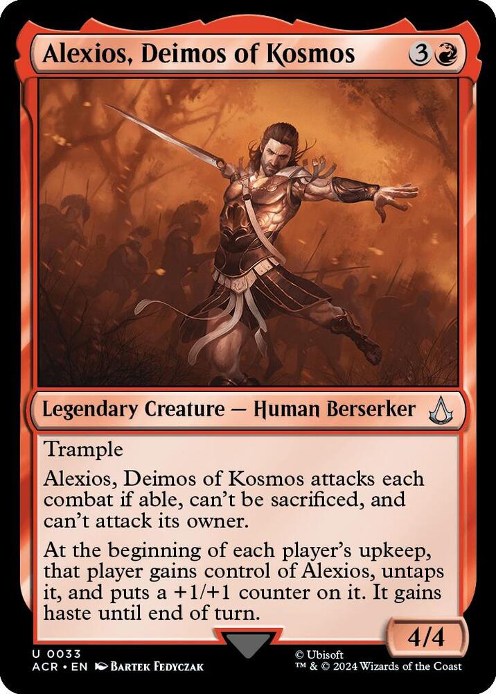 Alexios, Deimos of Kosmos 33 card from Universes Beyond: Assassin's Creed