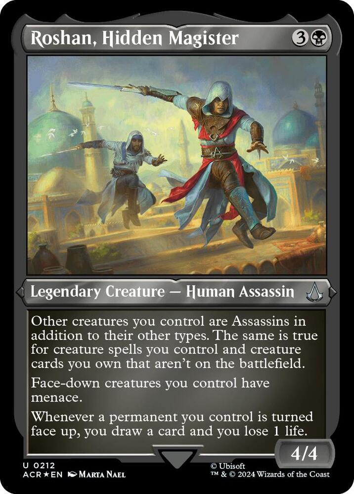 Roshan, Hidden Magister (Foil Etched) 212 card from Universes Beyond: Assassin's Creed