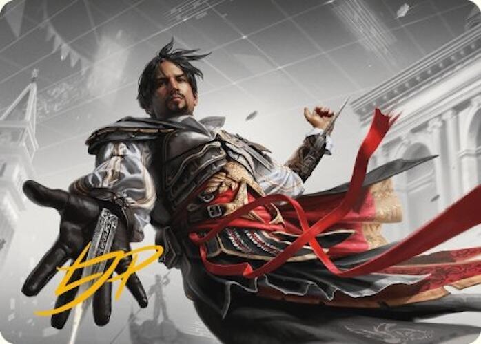 Ezio Auditore da Firenze Art Card (Gold-Stamped Signature) 13 card from Art Series: Universes Beyond: Assassin's Creed