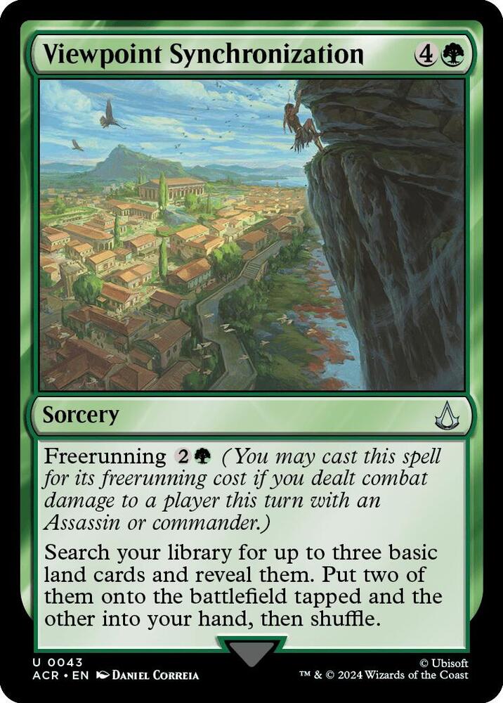 Viewpoint Synchronization 43 card from Universes Beyond: Assassin's Creed