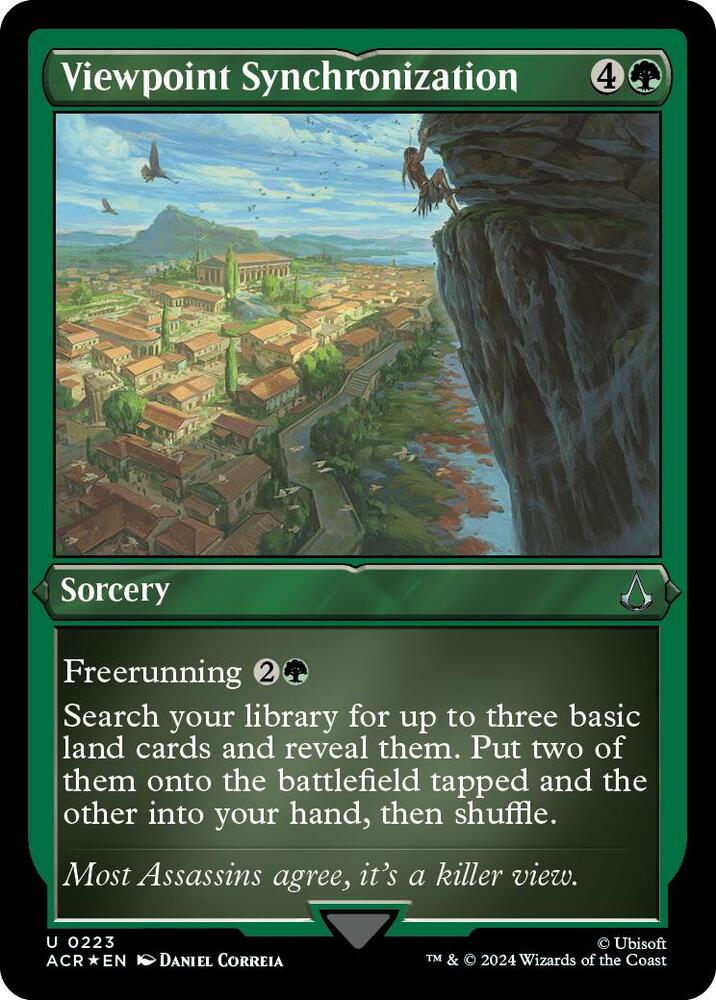 Viewpoint Synchronization (Foil Etched) 223 card from Universes Beyond: Assassin's Creed