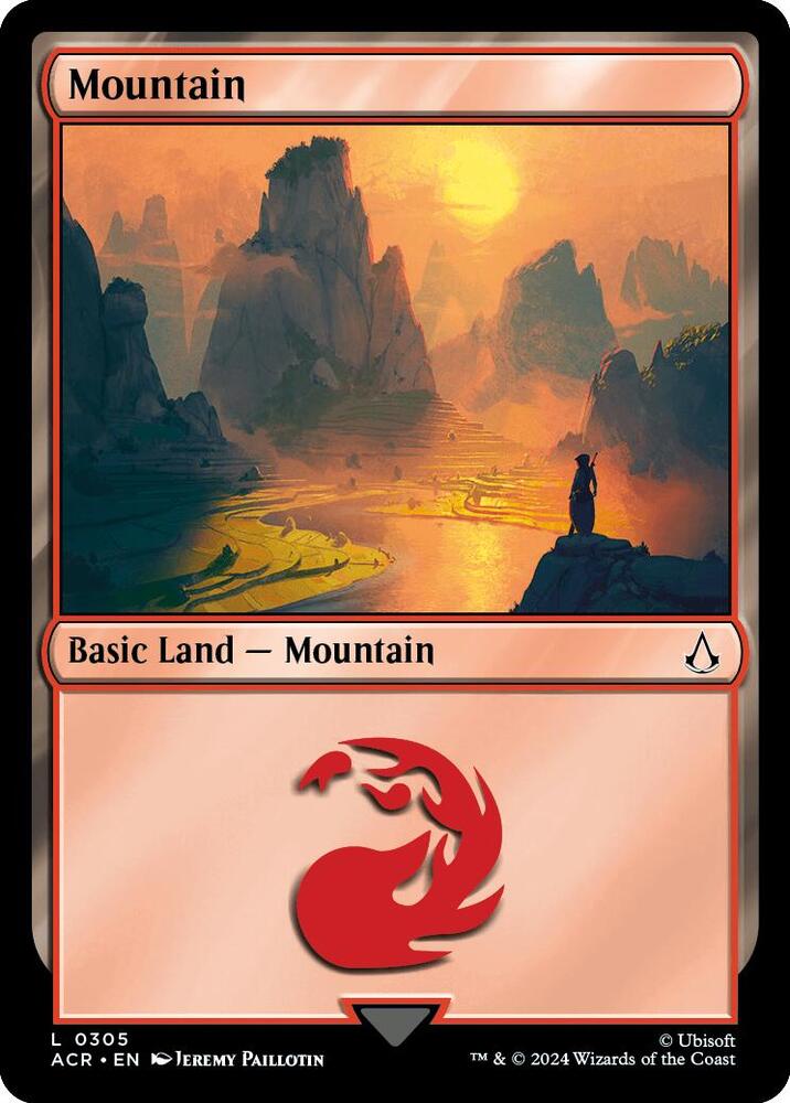Mountain 305 card from Universes Beyond: Assassin's Creed