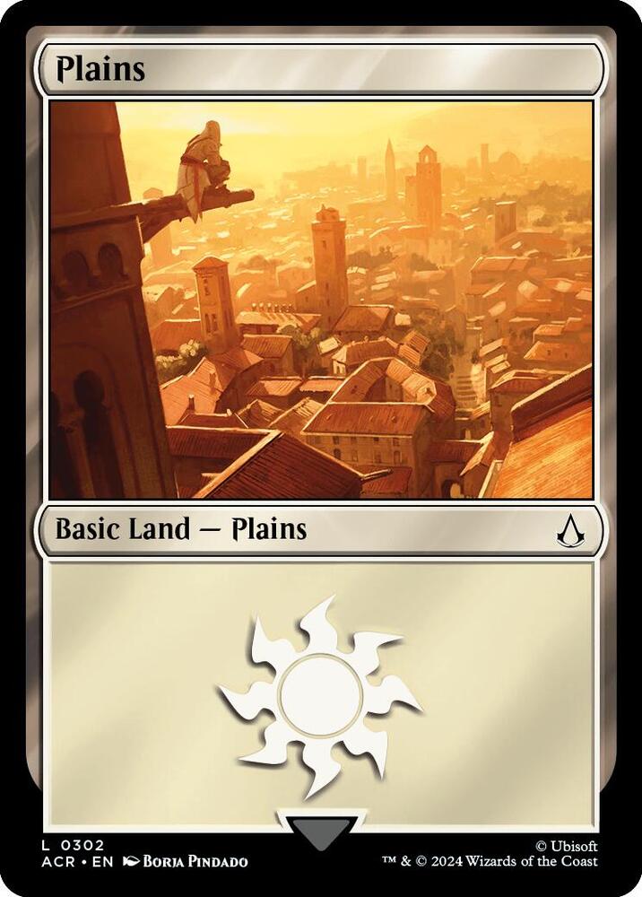 Plains 302 card from Universes Beyond: Assassin's Creed
