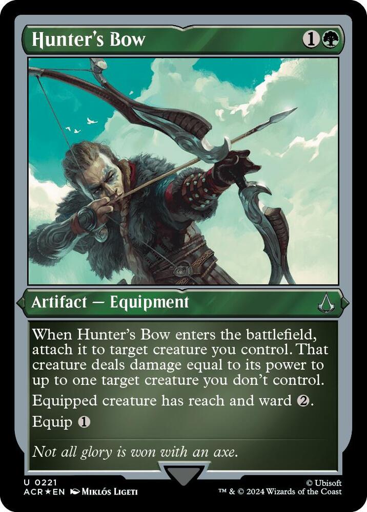 Hunter's Bow (Foil Etched) 221 card from Universes Beyond: Assassin's Creed