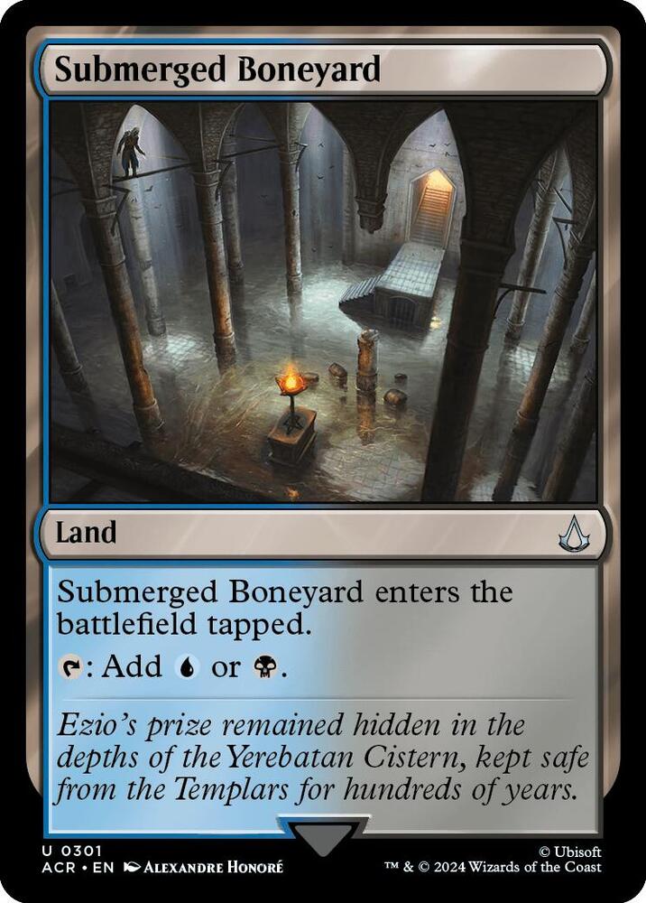 Submerged Boneyard 301 card from Universes Beyond: Assassin's Creed