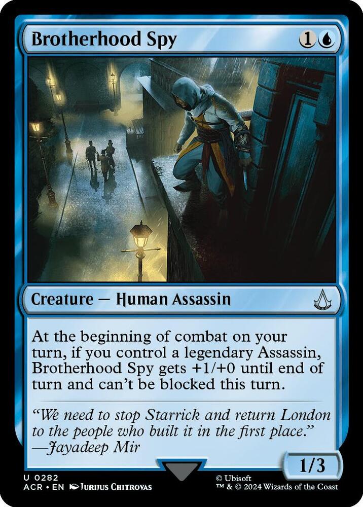 Brotherhood Spy 282 card from Universes Beyond: Assassin's Creed