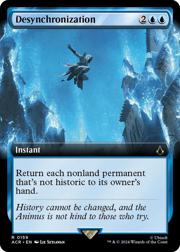 Desynchronization (Extended Art) 159 card from Universes Beyond: Assassin's Creed