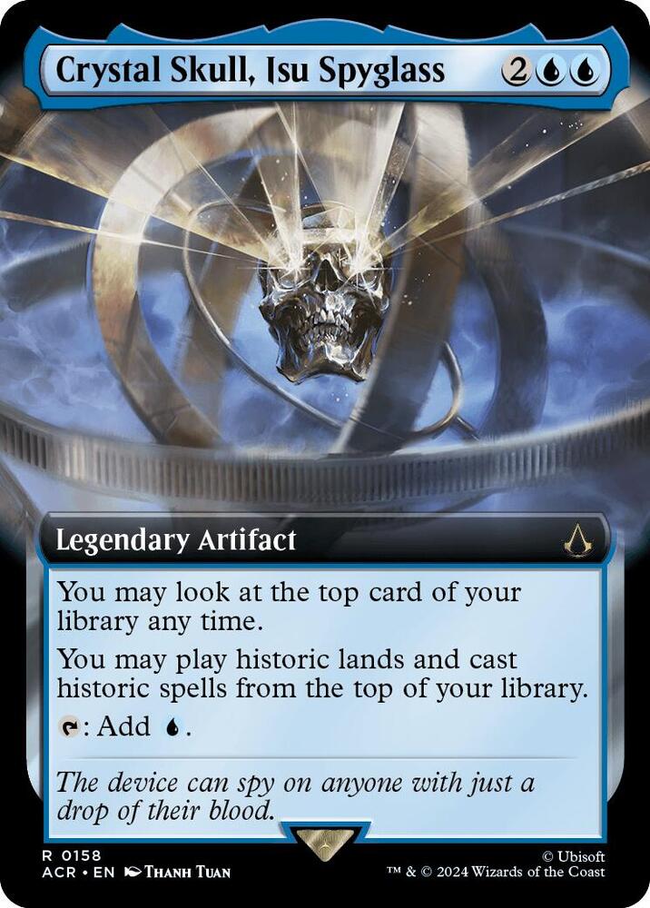 Crystal Skull, Isu Spyglass (Extended Art) 158 card from Universes Beyond: Assassin's Creed