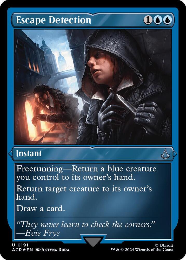 Escape Detection (Foil Etched) 191 card from Universes Beyond: Assassin's Creed