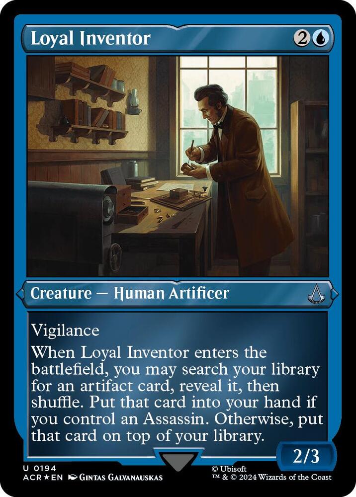 Loyal Inventor (Foil Etched) 194 card from Universes Beyond: Assassin's Creed