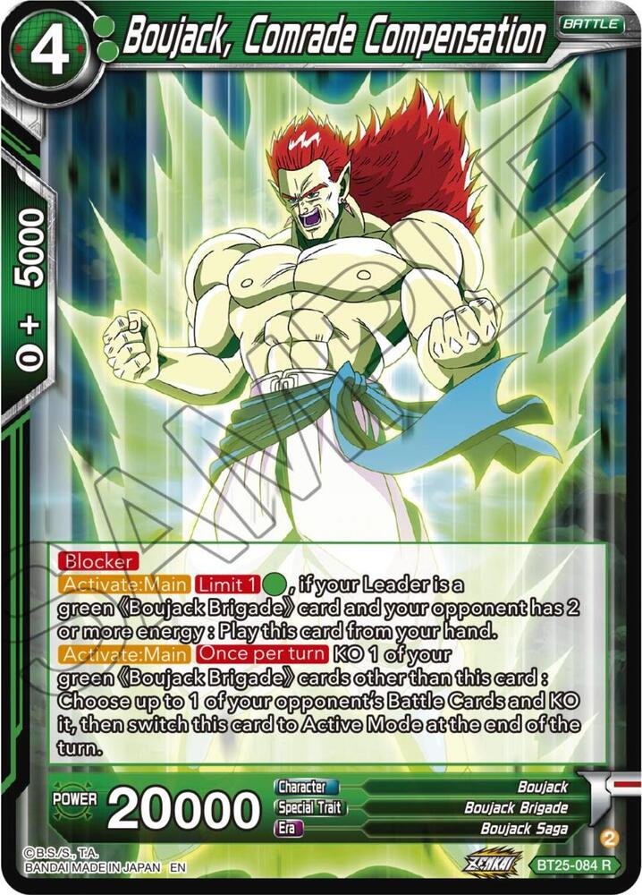 Boujack, Comrade Compensation BT25-084 card from Legend of the Dragon Balls