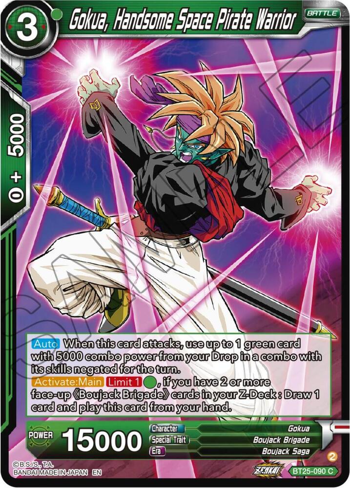 Gokua, Handsome Space Pirate Warrior BT25-090 card from Legend of the Dragon Balls